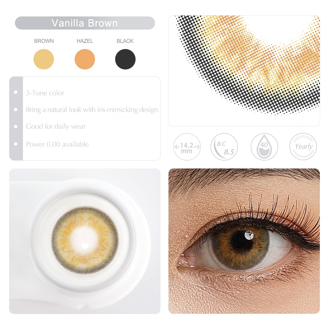 Magister Iris Vanilla Brown Color 14.2mm