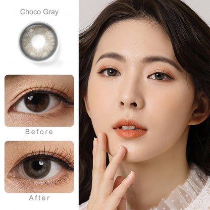 Magister Iris Choco Gray Color 14.2mm FREE Lens Solution