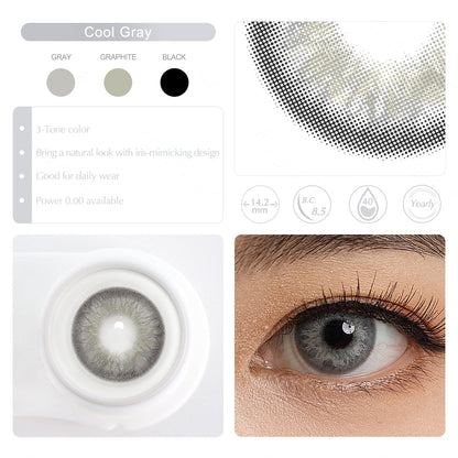 Magister Iris Cool Gray Color 14.2mm FREE Lens Solution