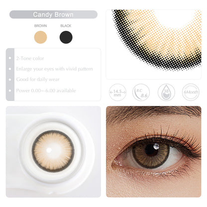 Magister Diamond Candy Brown Color 14.5mm FREE Lens Solution