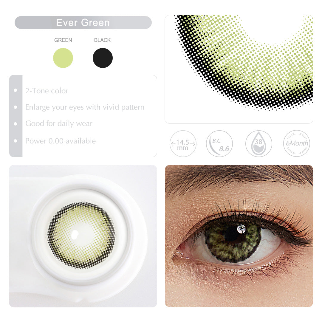 Magister Diamond Ever Green Color 14.5mm FREE Lens Travel Kit