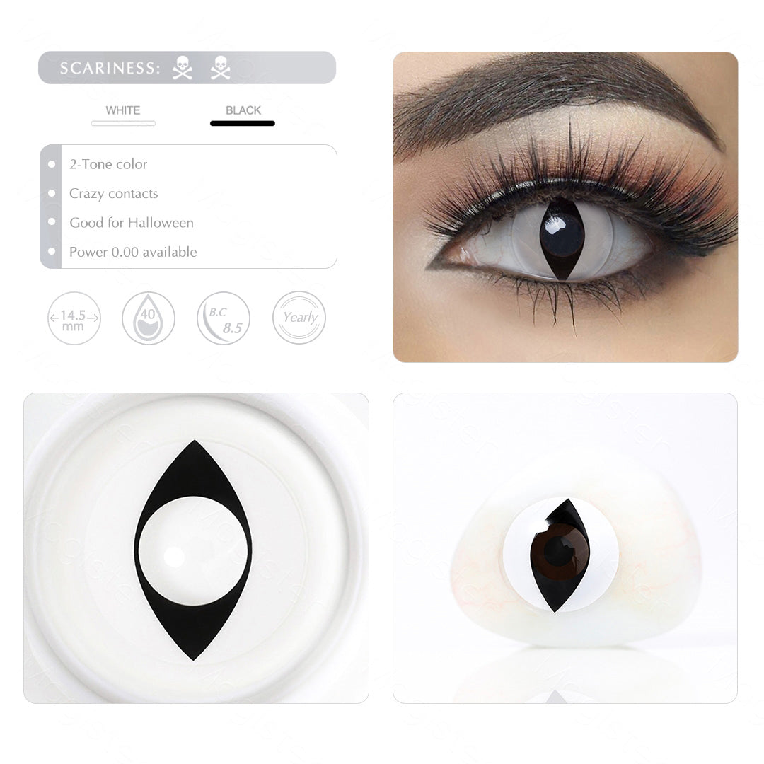 Magister Crazy Lens White Cat Eye Color 14.5mm