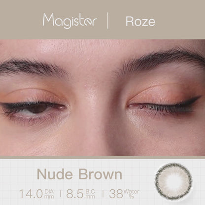 Magister Roze Nude Brown Color 14.0mm